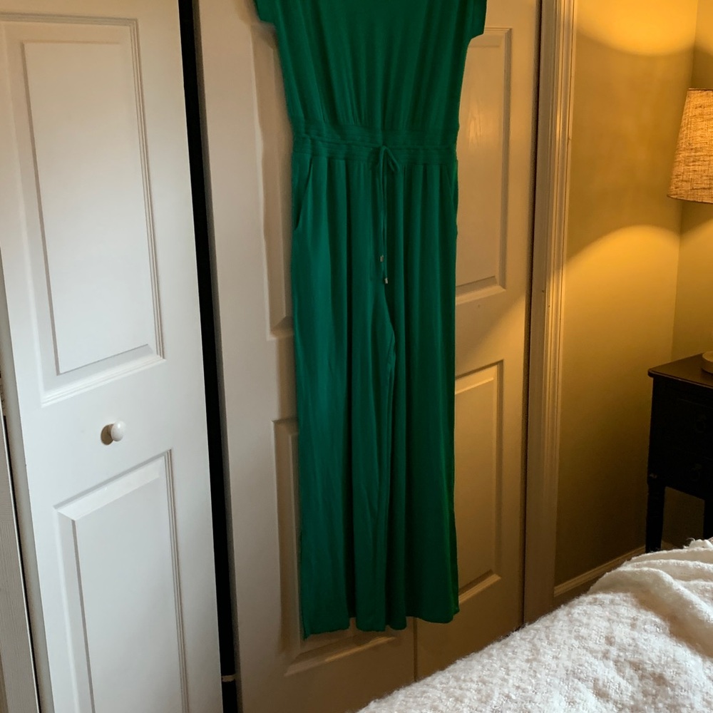 Soft Surroundings Teal Women's jumpsuit Medium NWOT - Picture 2 of 6